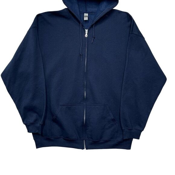 Gildan Hoodie Mens Size XXL Heavy Blend Adult Full Zip Hooded Sweater Sweatshirt - Picture 4 of 9